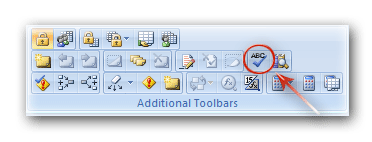 Spell Check button in Addintools Toolbars