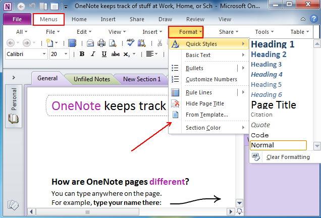 Microsoft Office 2007 Onenote Templates