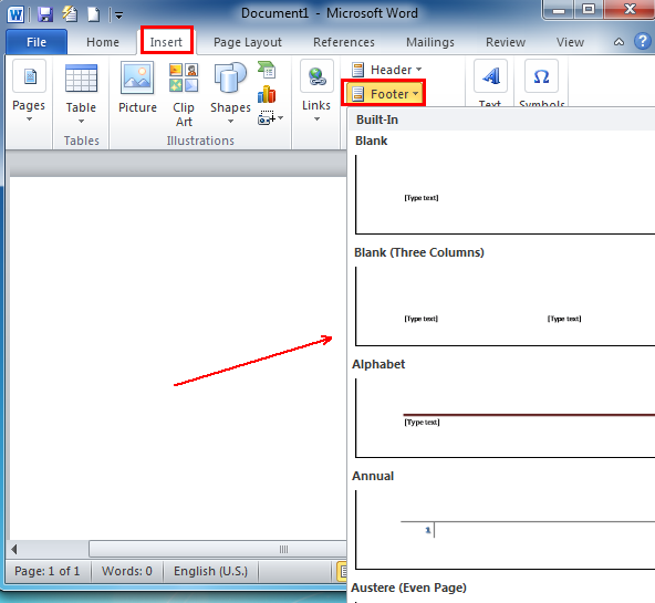 Header And Footer On Microsoft Word