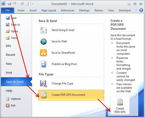 How To Save Word Doc As Pdf In Word 2007