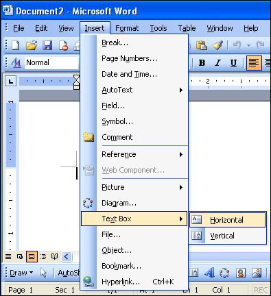 word2003-text-box