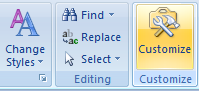 Screen Shot of Ribbon Customizer for Microsoft Office 2007