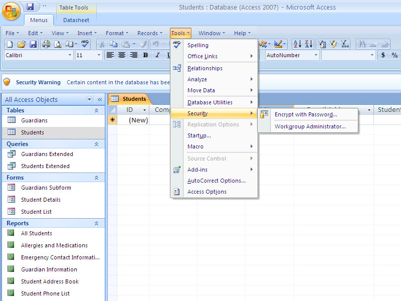 Screen Shots of Office 2007