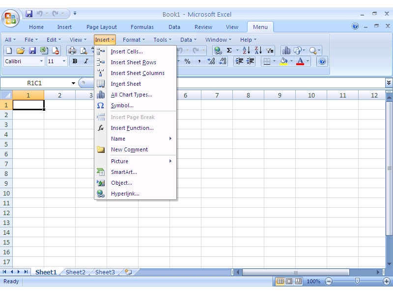 Show Classic Menus and Toolbars on the Ribbon of Microsoft Excel 2007