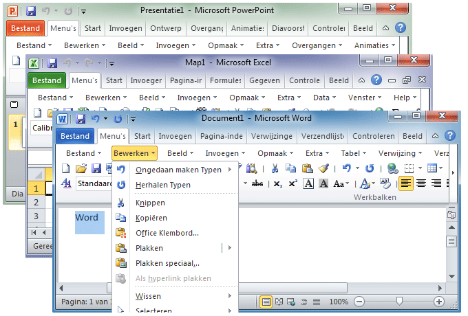 Classic Menu for Excel 2010