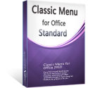 box of Classic Menu for Office Standard 2010