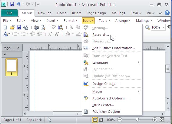 Bring Classic Menus and Toolbars to Ribbon of Microsoft Publisher 2010