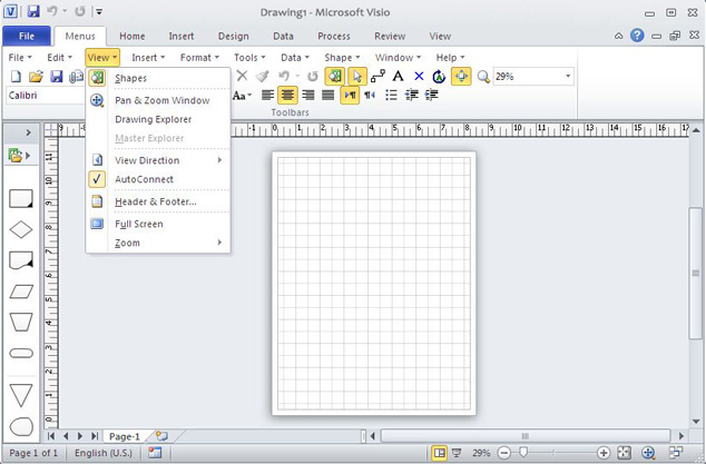 Bring Classic Menus and Toolbars to Ribbon of Microsoft Visio 2010