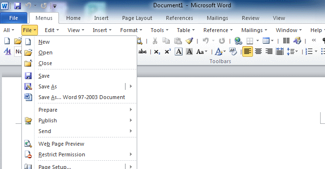 Screen Shot of Office Professional Plus 2010