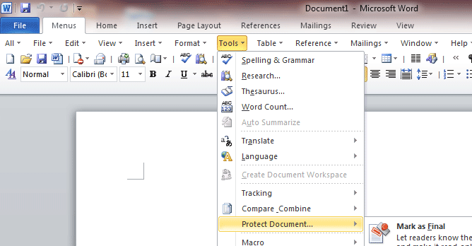 Parts Of Microsoft Word 2003 With Label