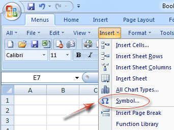 How to insert a tick symbol (checkmark) in Excel