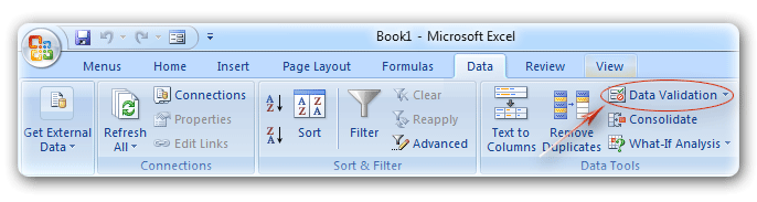 data validation excel 2007 tutorial