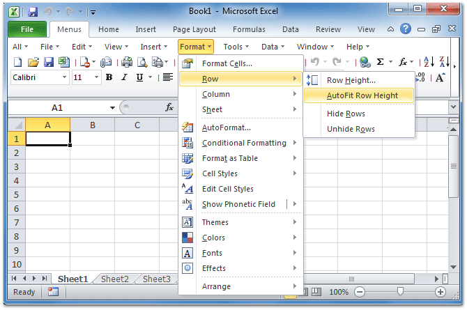 ms office 2010 excel max rows