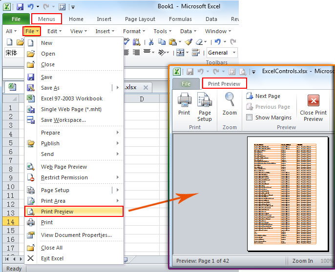 نتيجة بحث الصور عن ‪excel print view‬‏