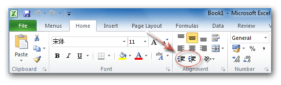 how to add padding in cells in excel