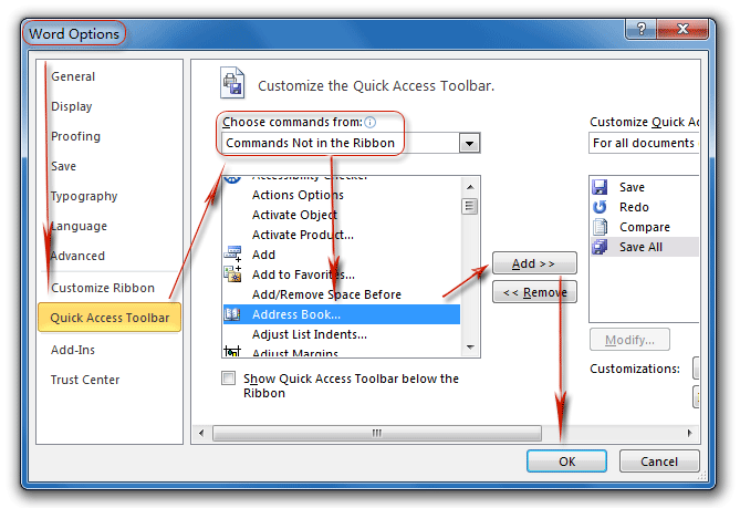 add Addres Book command into QAT