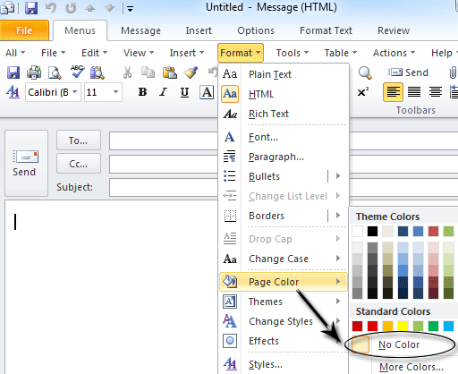 Figure 7: Backgournd Removal in Outlook 2010