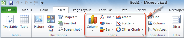 Ribbon Chart Excel