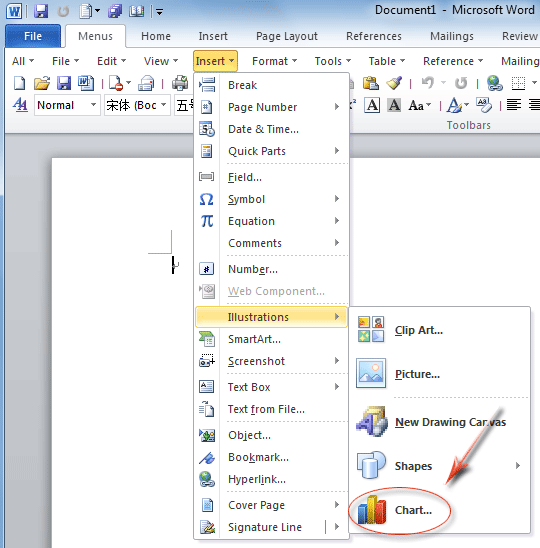 Charts In Microsoft Word 2010