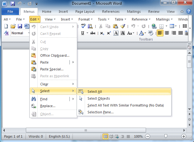 cannot edit word document 2007