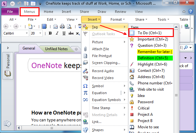 Onenote List Onenote List