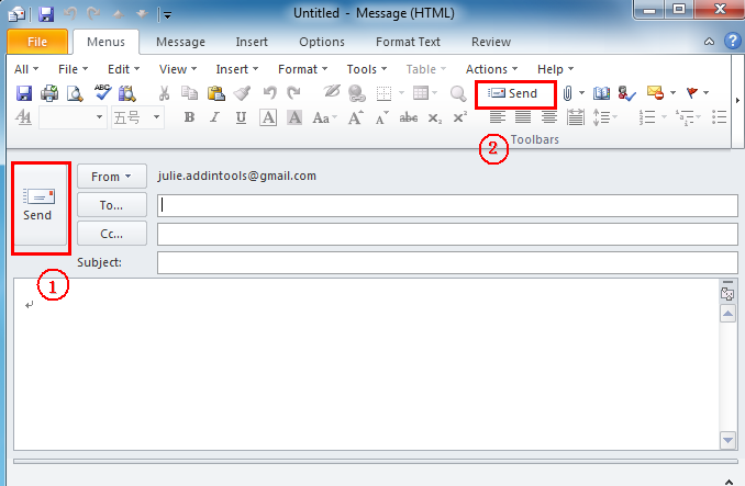 jak wstawić przycisk radiowy do wiadomości e-mail programu Outlook 2010