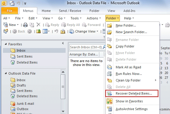 Recover Deleted Items In Outlook For Windows