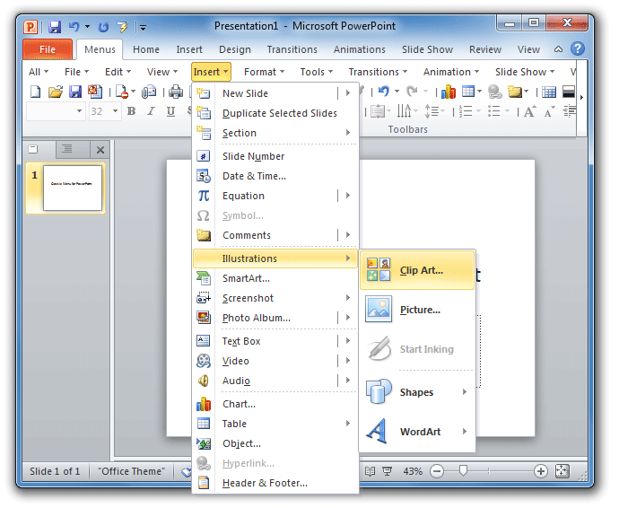 Where Is Clip Art In Microsoft Powerpoint 2007 2010 2013 2016 2019 And 365