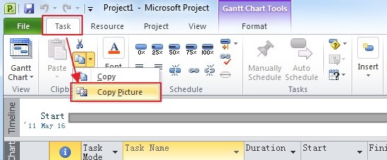 Microsoft Project 2010 Gantt Chart Wizard