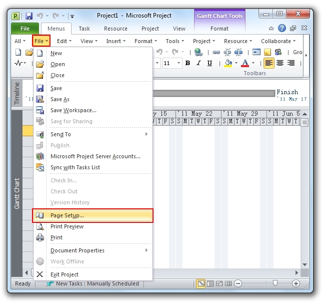How To Print Gantt Chart In Ms Project 2013