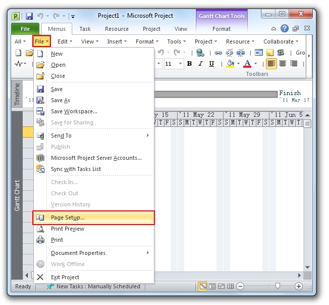 Microsoft Project Print Without Gantt Chart