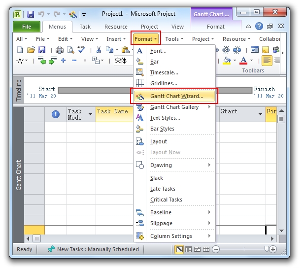 Outlook 2010 Gantt Chart