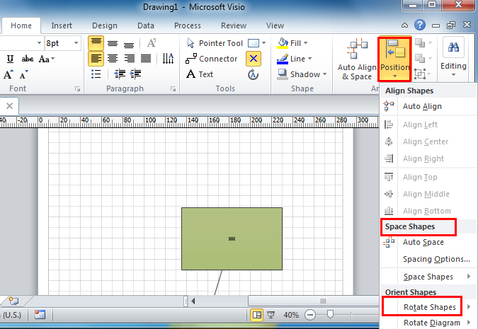 Where Is Shape Menu In Microsoft Visio 10 13 16 19 And 365