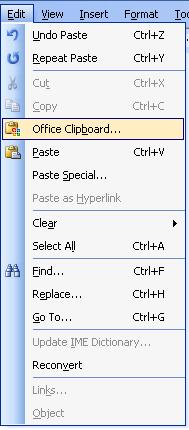 Different Edit Drop Down Menus In Word 03 And 10