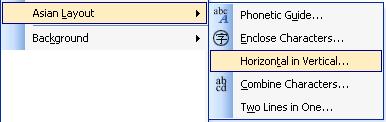 image about Asian Layout of Format Menus in Word 2003