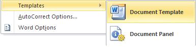 image about Template of Tools Menu in Word 2010