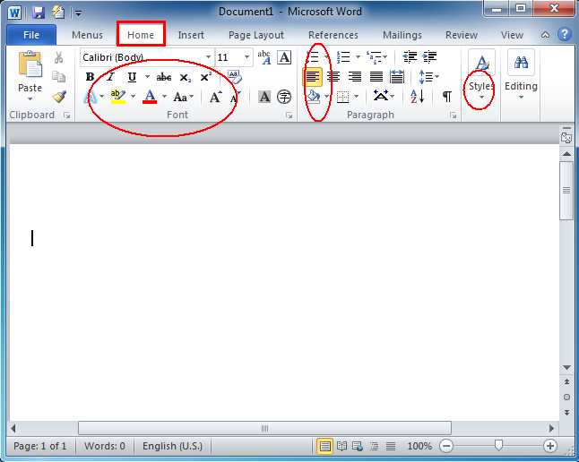 Where Is The Format Menu In Microsoft Word 2007 2010 2013 2016