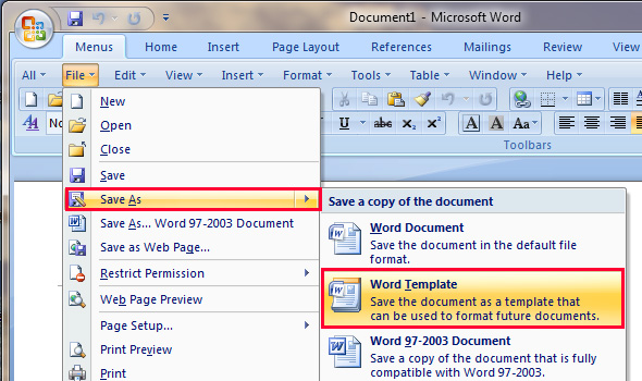 Where To Save Download And Install Template In Word 2007 2010