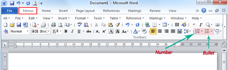 How to add bullets in wordpad