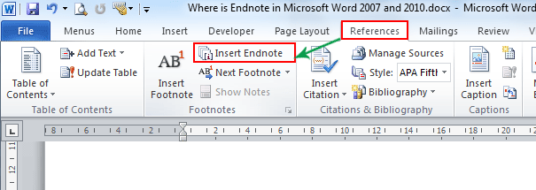disable openning endnote with word