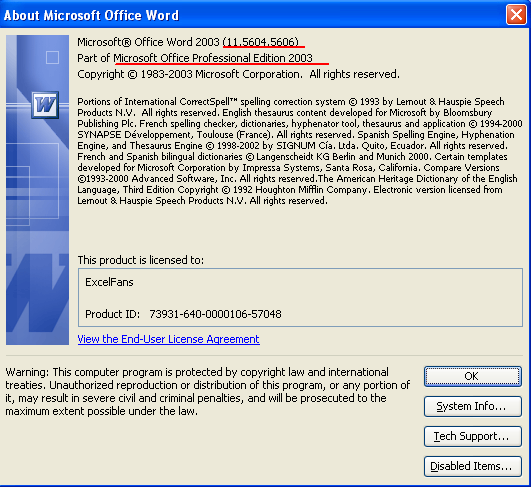 Determine your Microsoft Office version - IT Help