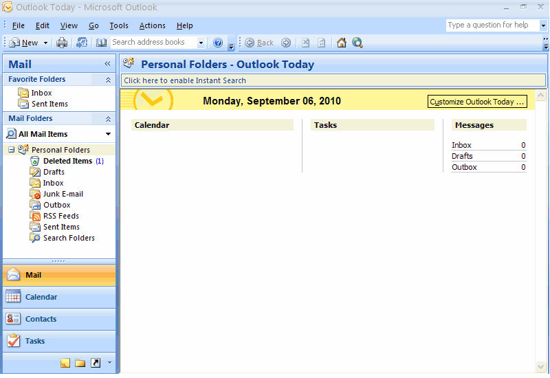 Classic Menu for Outlook 2007 menus demo