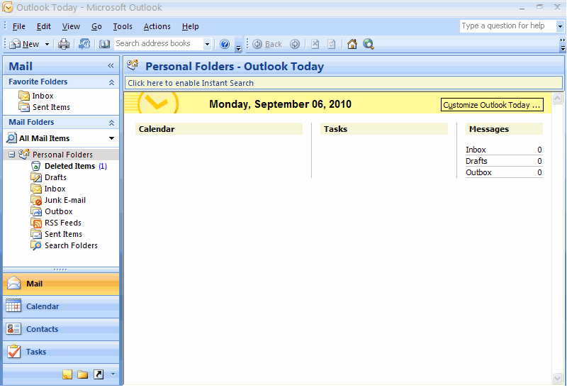 Classic Menu for Outlook 2007 shortcuts demo