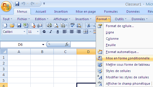 Photo d’écran de Classic Menu pour Excel 2007