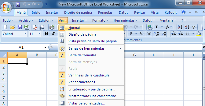 Mostrar menús clásicos y barras de herramientas en la cinta de opciones de Office  2007