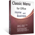 box of Classic Menu for Office Home and Business 2010