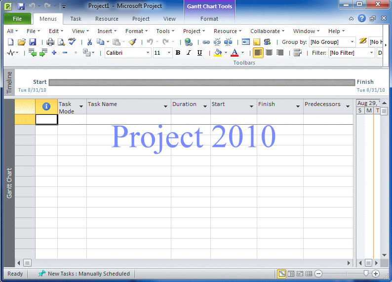 Demo of Classic Menu for Project 2010 menu
