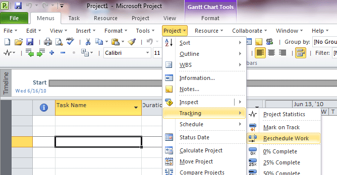 Show Classic Menus And Toolbars On Ribbon Of Project 10 13 16 19 And 365